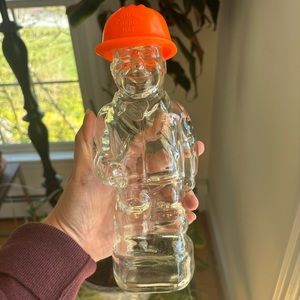 Vintage Mennen Man Glass Bottle Aftershave Cologne Perfume Union Construction